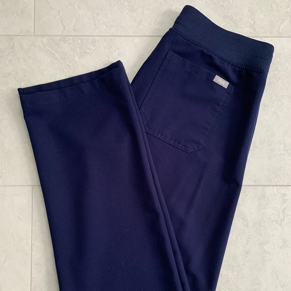 Figs Livingston Basic Scrub Pant (Navy) Small Tall